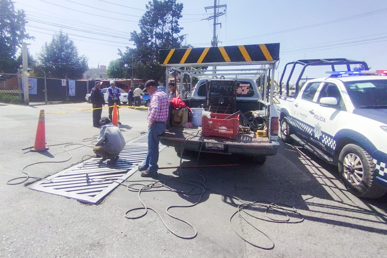 Repara Capamh rejillas de agua pluvial en principales zonas de Huamantla